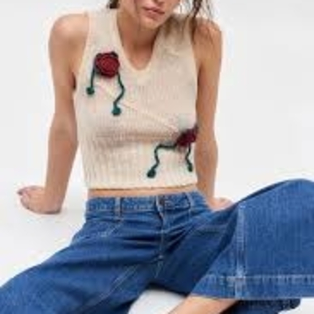 Kimchi Blue Abigail Rose Sweater Vest UO